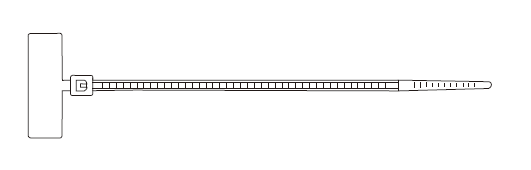 OPASKA ZACISKOWA Z TABLICZKĄ 2,5x110mm