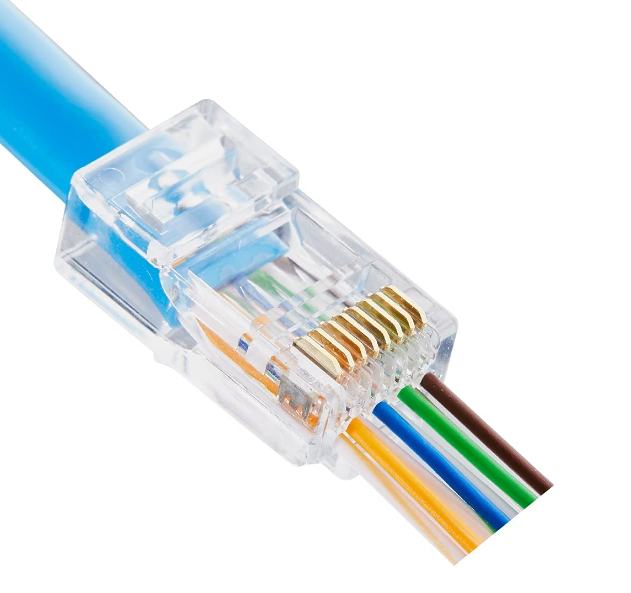 RJ45 TYPE PLUG UTP cat.5e - Pass Through