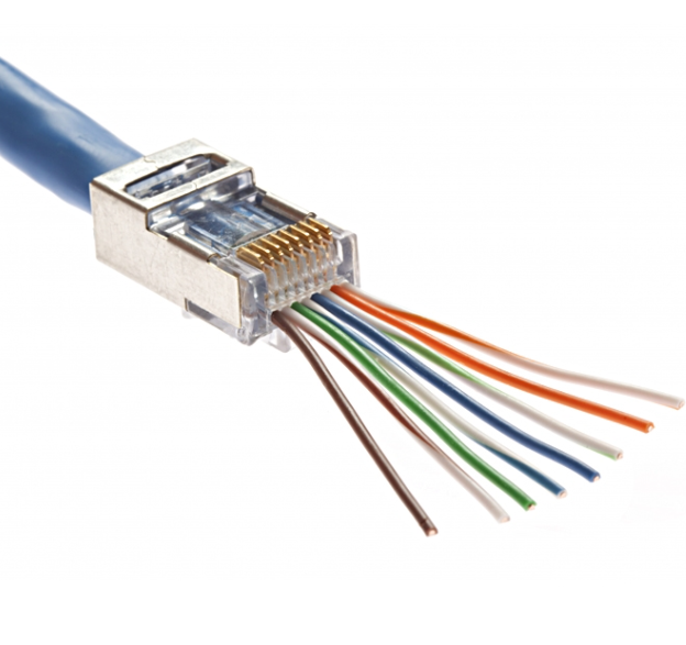 RJ45 TYPE PLUG FTP cat.6 - Pass Through