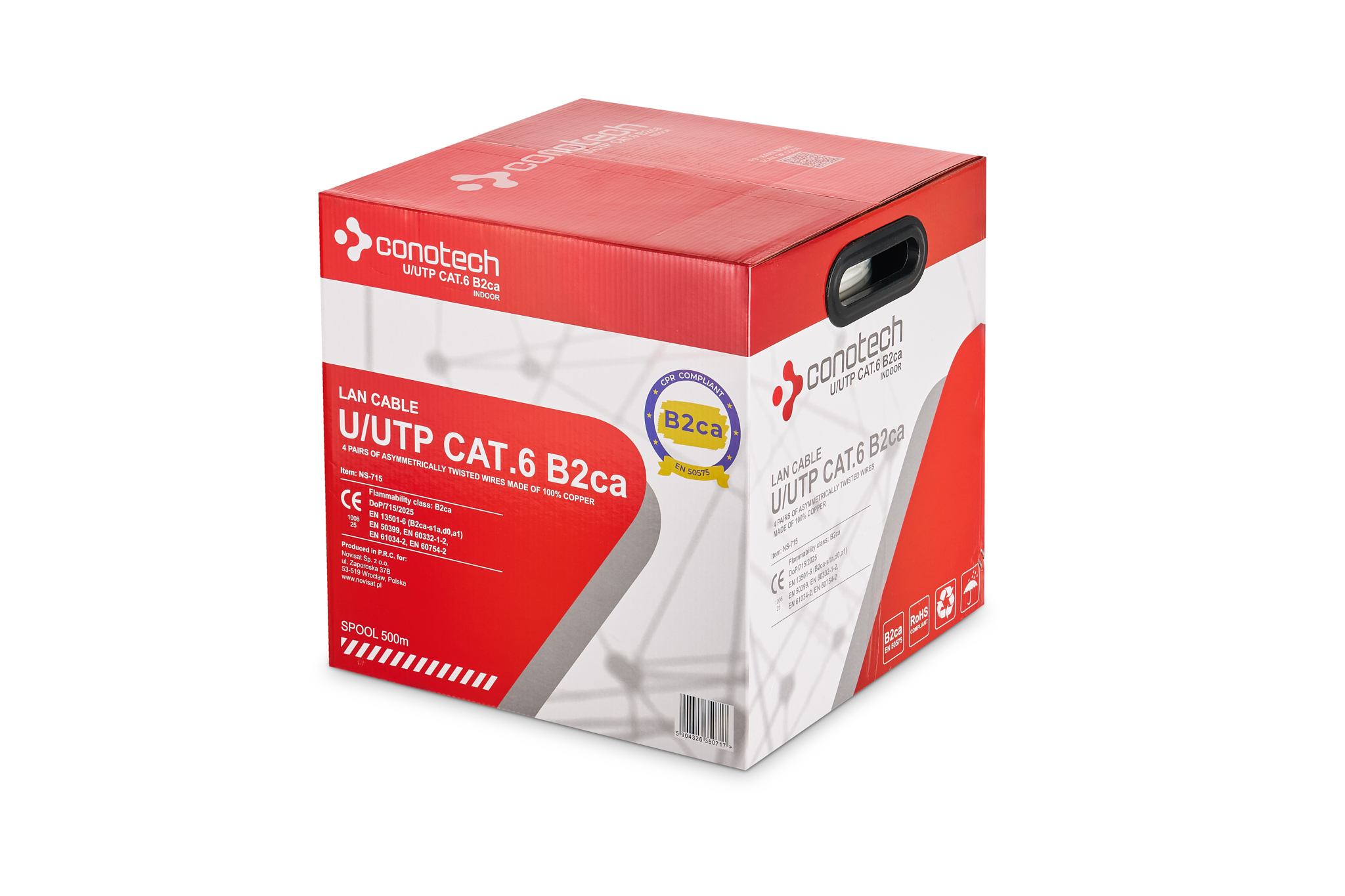 CONOTECH U/UTP LAN kat.6 LSZH B2ca 500m