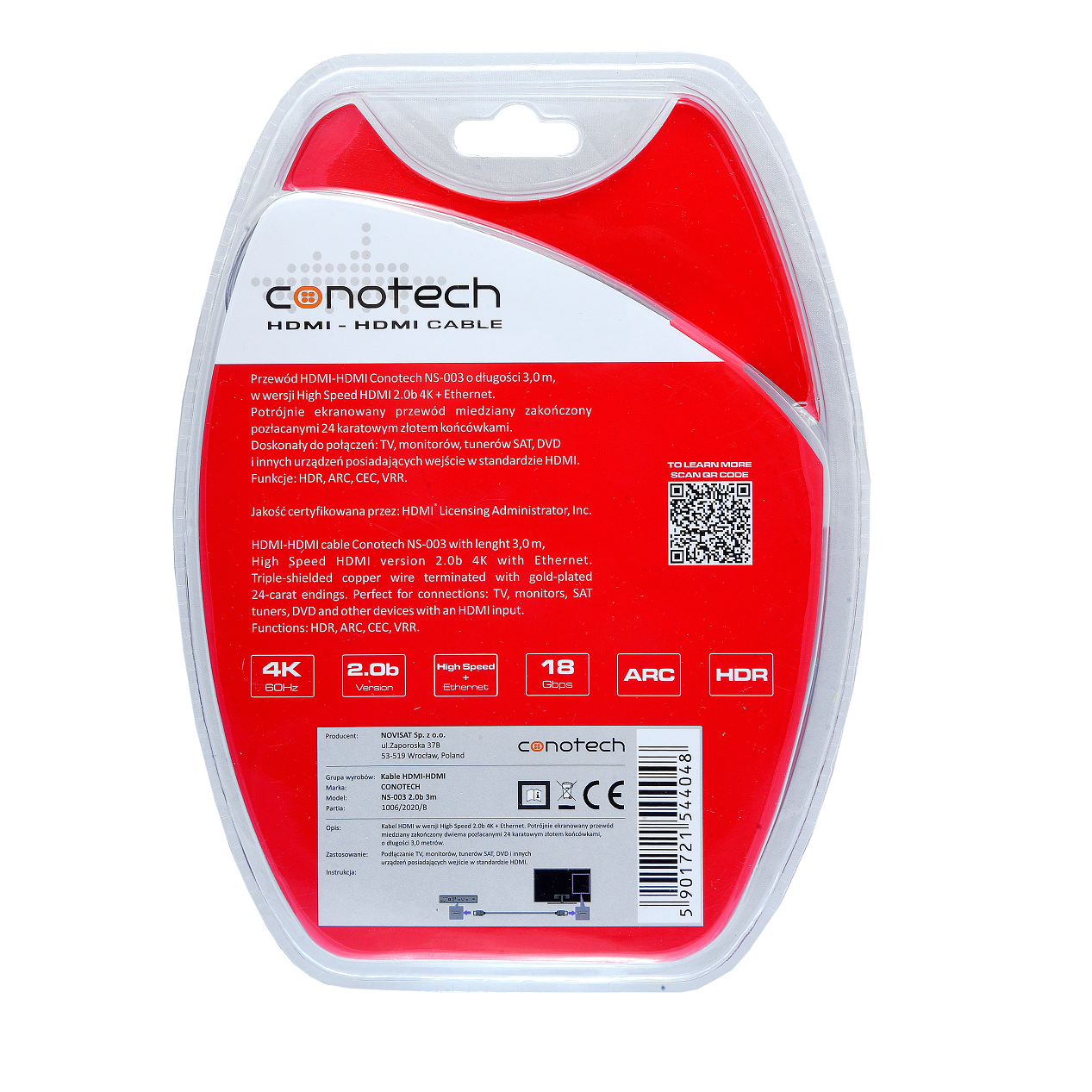 CONOTECH NS-003 2.0b 4K 3m 