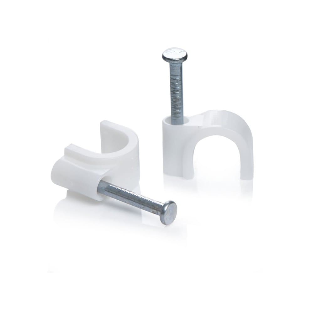 WHITE CABLE CLIP FLOP 5mm